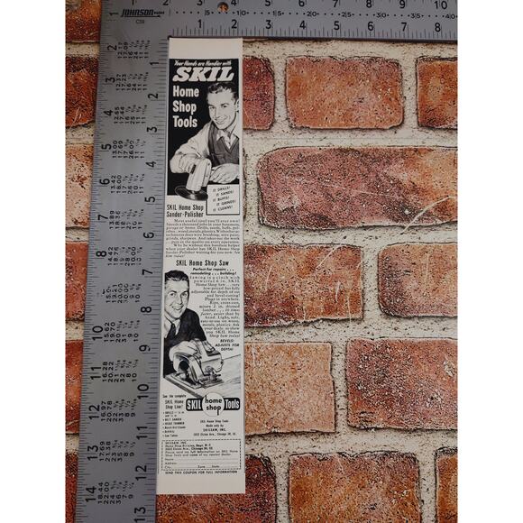 1950 Skill Home Shop‎ Tools Happy Husband MCM Retro Vtg Print Ad Skilsaw Chicago - Picture 4 of 7